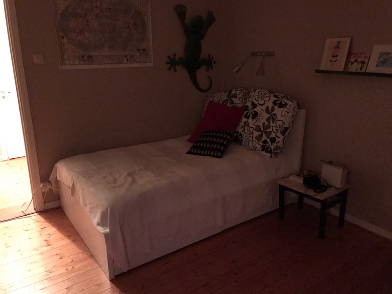 A dark room through a smart phone