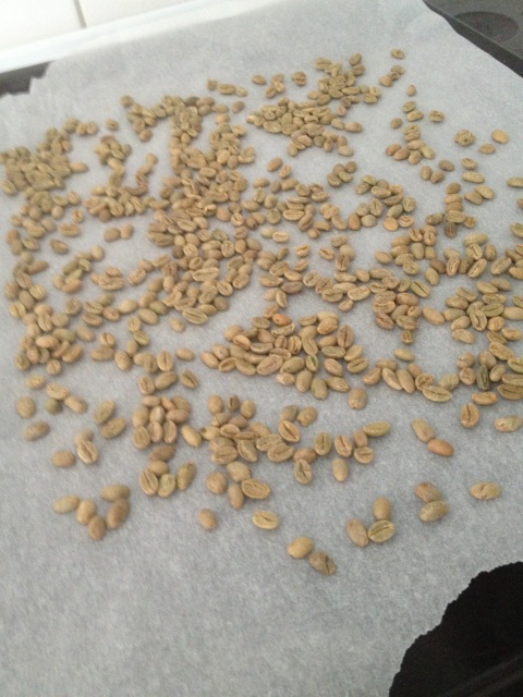 Coffee beans, before roasting