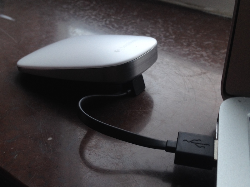 The T631 charging using the included cable.