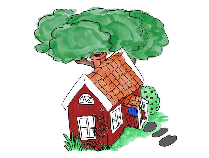 Cottage drawing