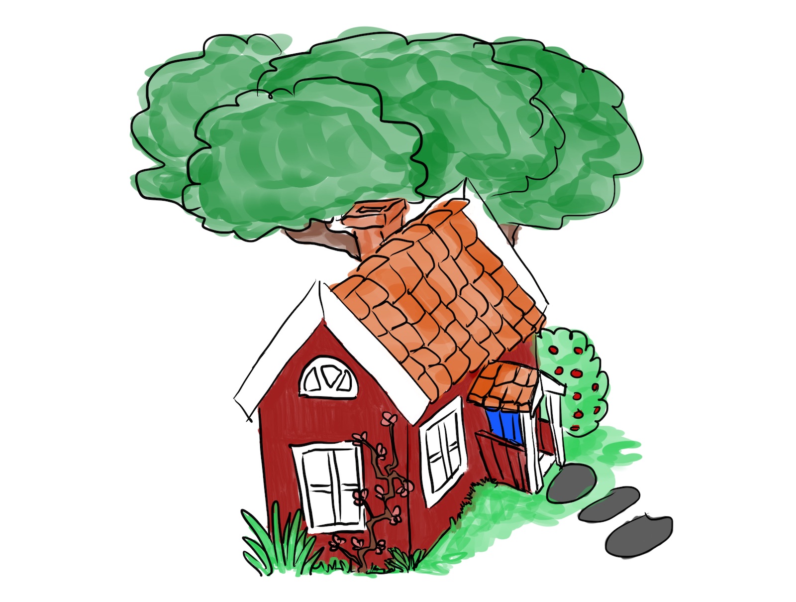 Cottage drawing