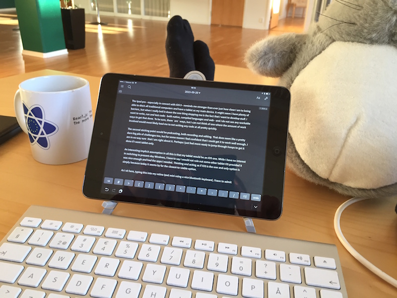 Ipad writing in progress