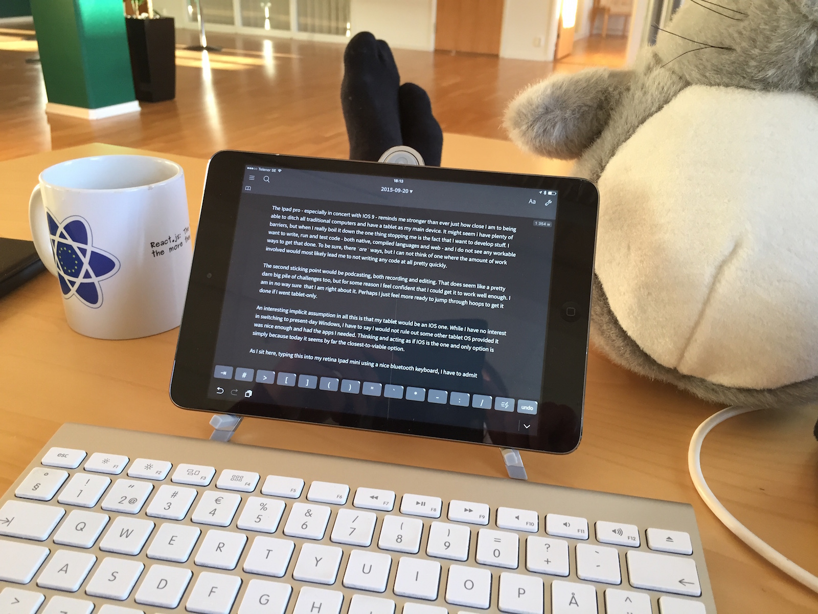 Ipad writing in progress