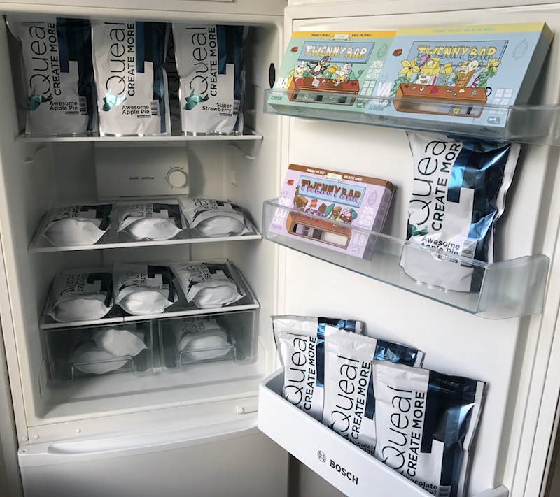 A fridge full of Queal, and some Twennybars