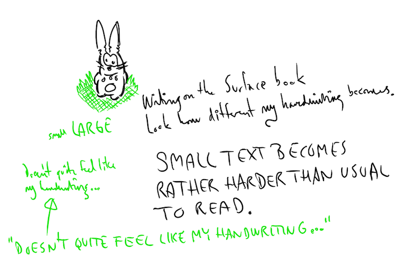 Writing on the Surface book