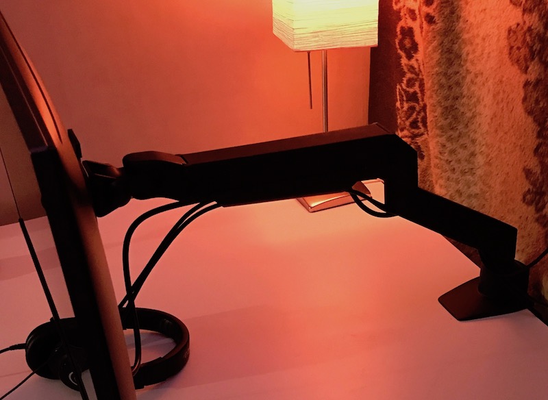 The arm behind the screen
