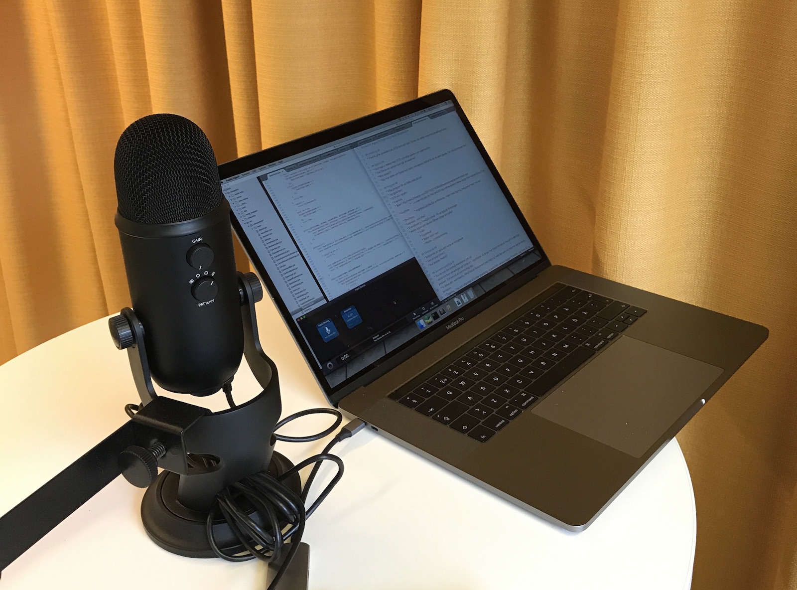 Yeti connected and ready to podcast